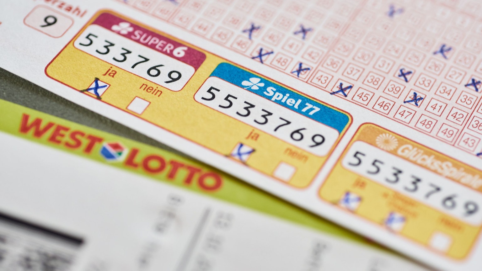 WestLotto Spielschein.