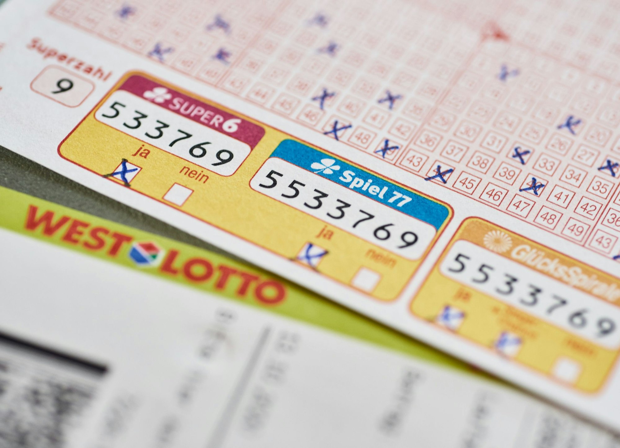 WestLotto Spielschein.