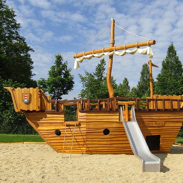 Wipperfürth Modell einer Hansekogge, die auf dem Areal an Ellers Ecke den Spielplatz bereichern soll.