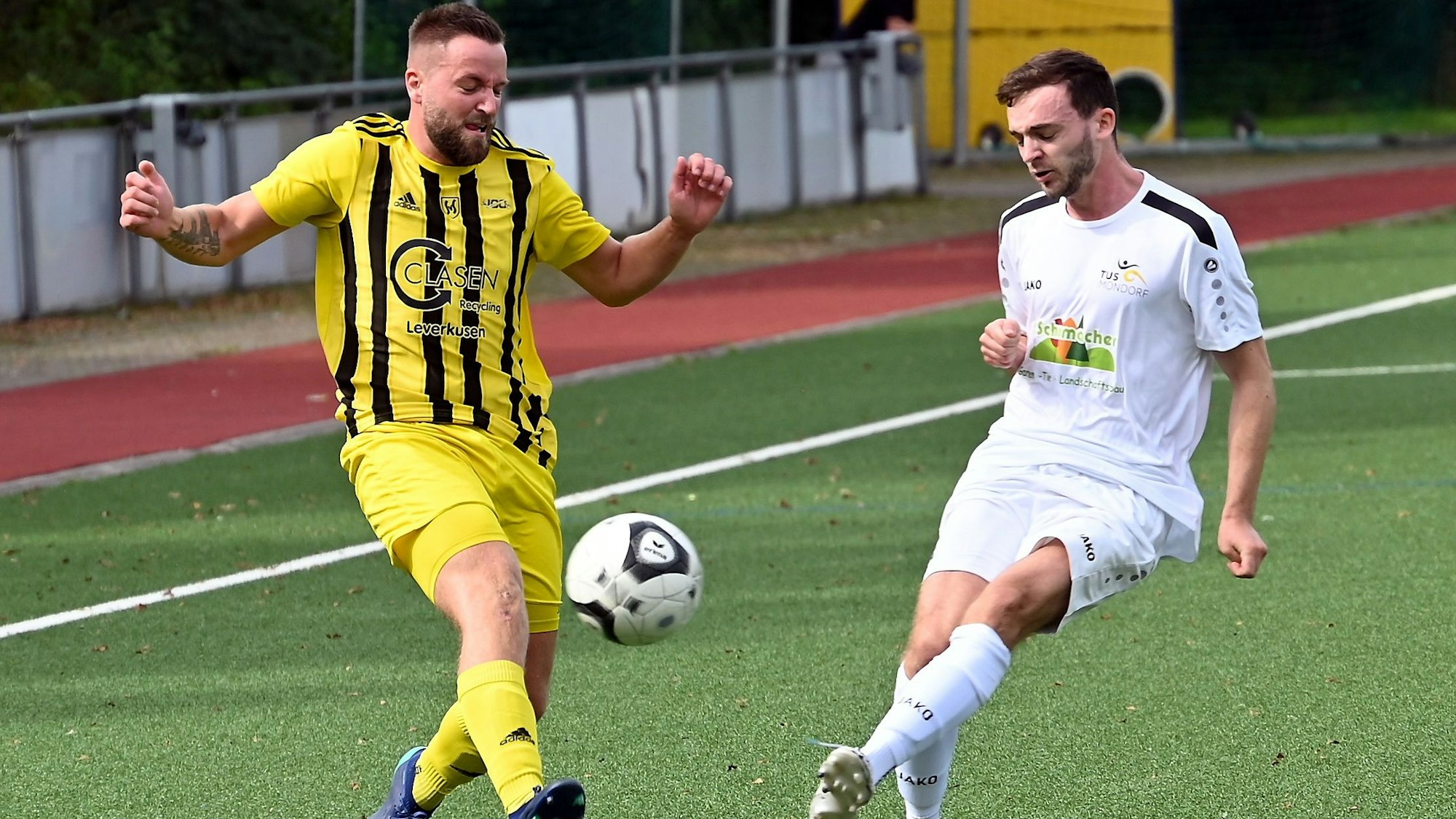 03.09.2023, Fussball-SV Schlebusch-Tus Mondorf
links: Sebastian Bamberg (Schlebusch)
Foto: Uli Herhaus