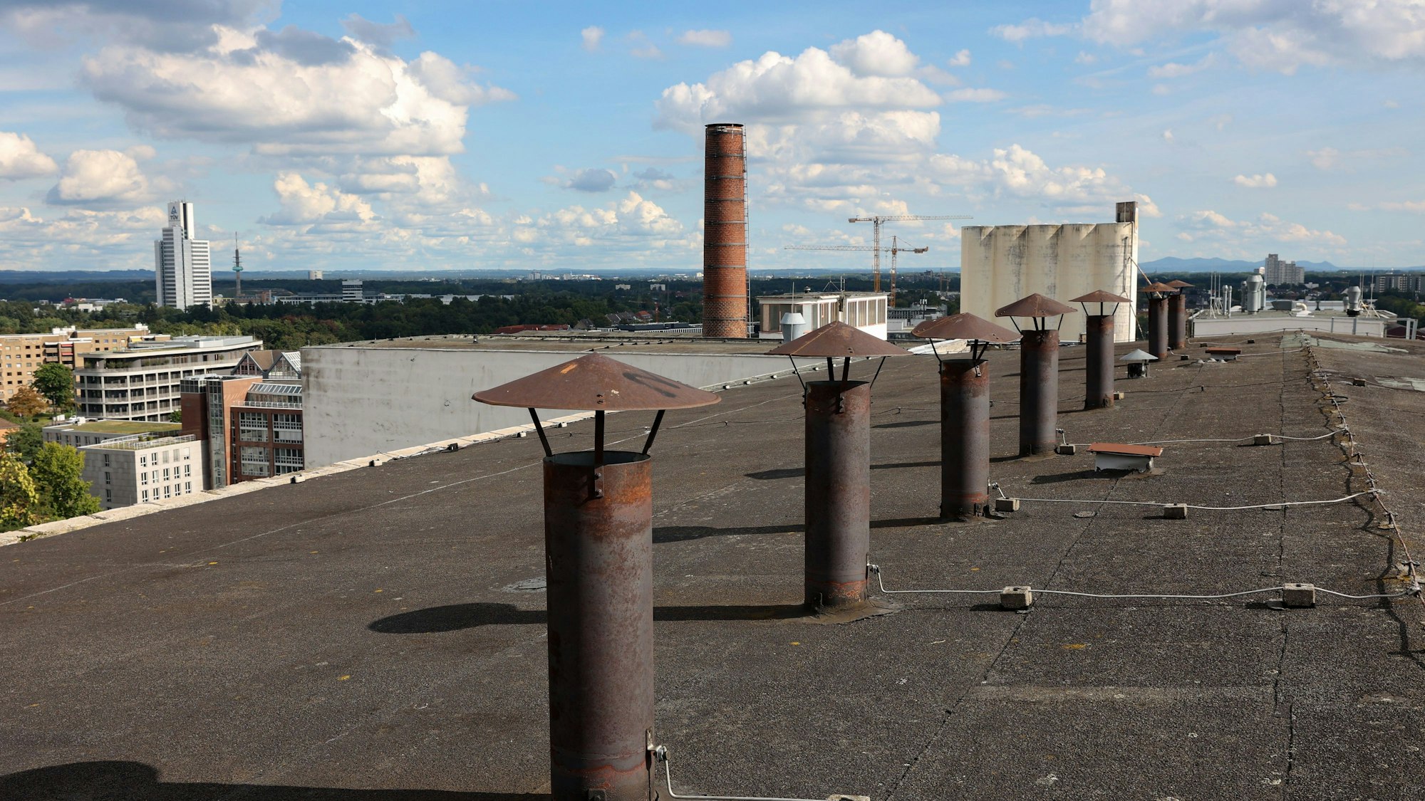 Die Aussicht von einem der beiden ehemaligen Mühlengebäude.