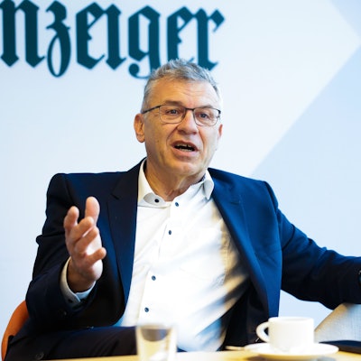 Interview mit Staatssekretär Werner Gatzer im Konferenzraum des KSTA in Köln