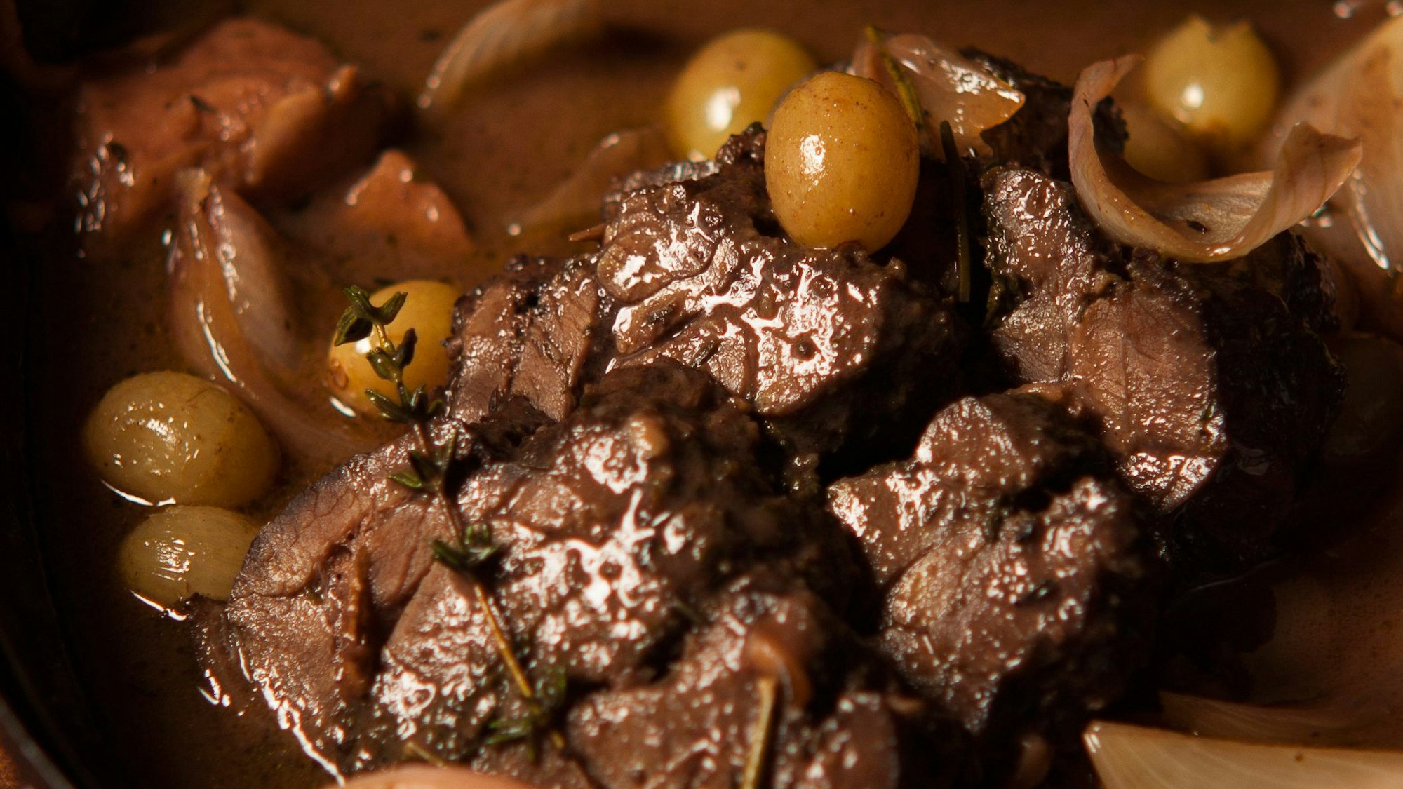 Gulasch mit Trauben