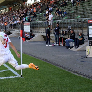 Besondere Schusstechnik: Marcel Risse schoss bei Viktoria Köln auch zahlreiche Standards.