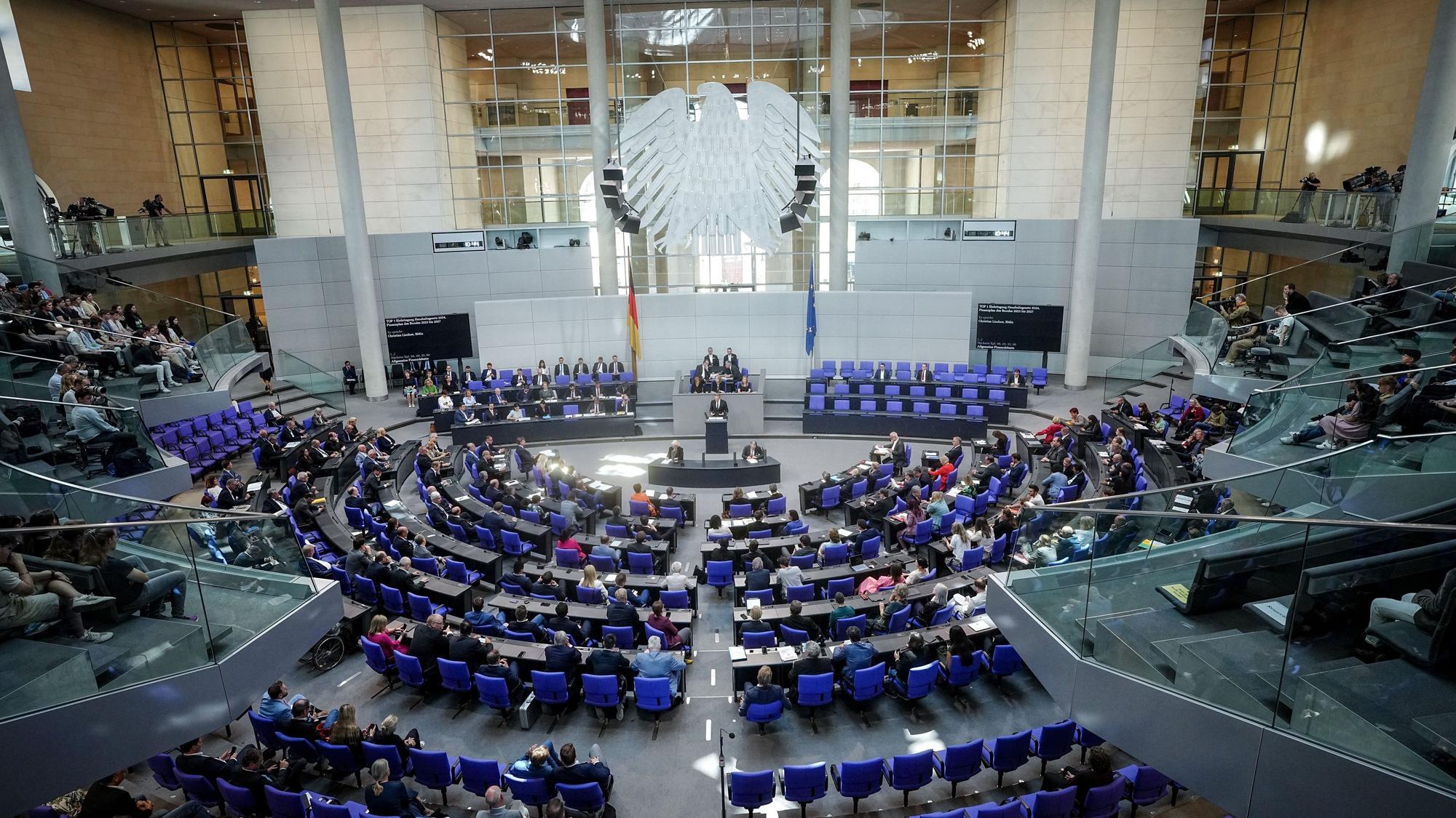 Bundestagssitzung am Dienstag in Berlin.
