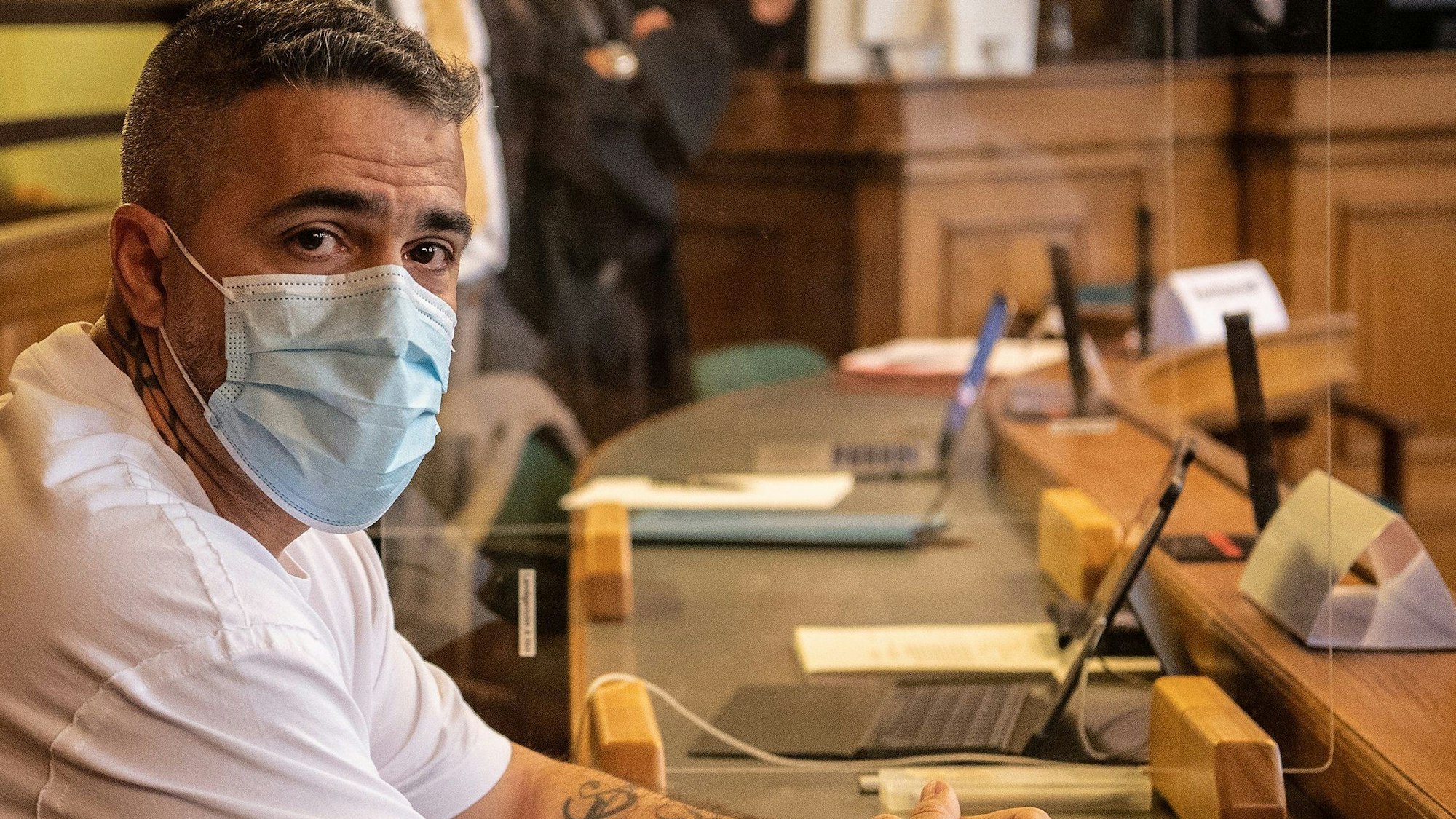 Der Gangster-Rapper Bushido, hier bei einem Prozesstag im August 2020, hat einen Millionen-Prozess gegen seinen früheren Geschäftspartner gewonnen. (Symbolbild)