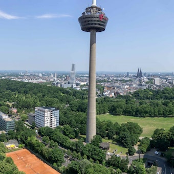 Das Drohnenbild zeigt den Blick auf den Inneren Grüngürtel.