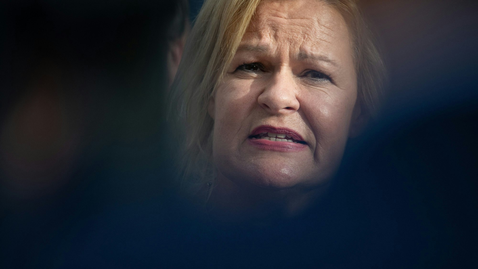 03.09.2023, Hessen, Bad Homburg: Nancy Faeser (SPD), Spitzenkandidatin für die Landtagswahl kommt zur Auftaktveranstaltung der SPD. In Hessen wird am 8. Oktober ein neuer Landtag gewählt. Foto: Boris Roessler/dpa +++ dpa-Bildfunk +++