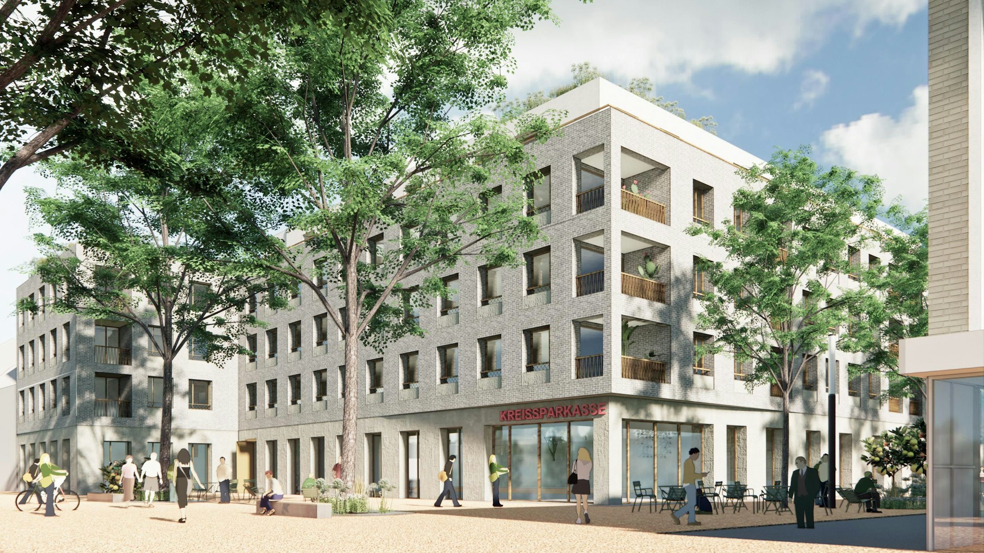 Auf dem Bild ist eine Visualisierung des Neubaus zu sehen.