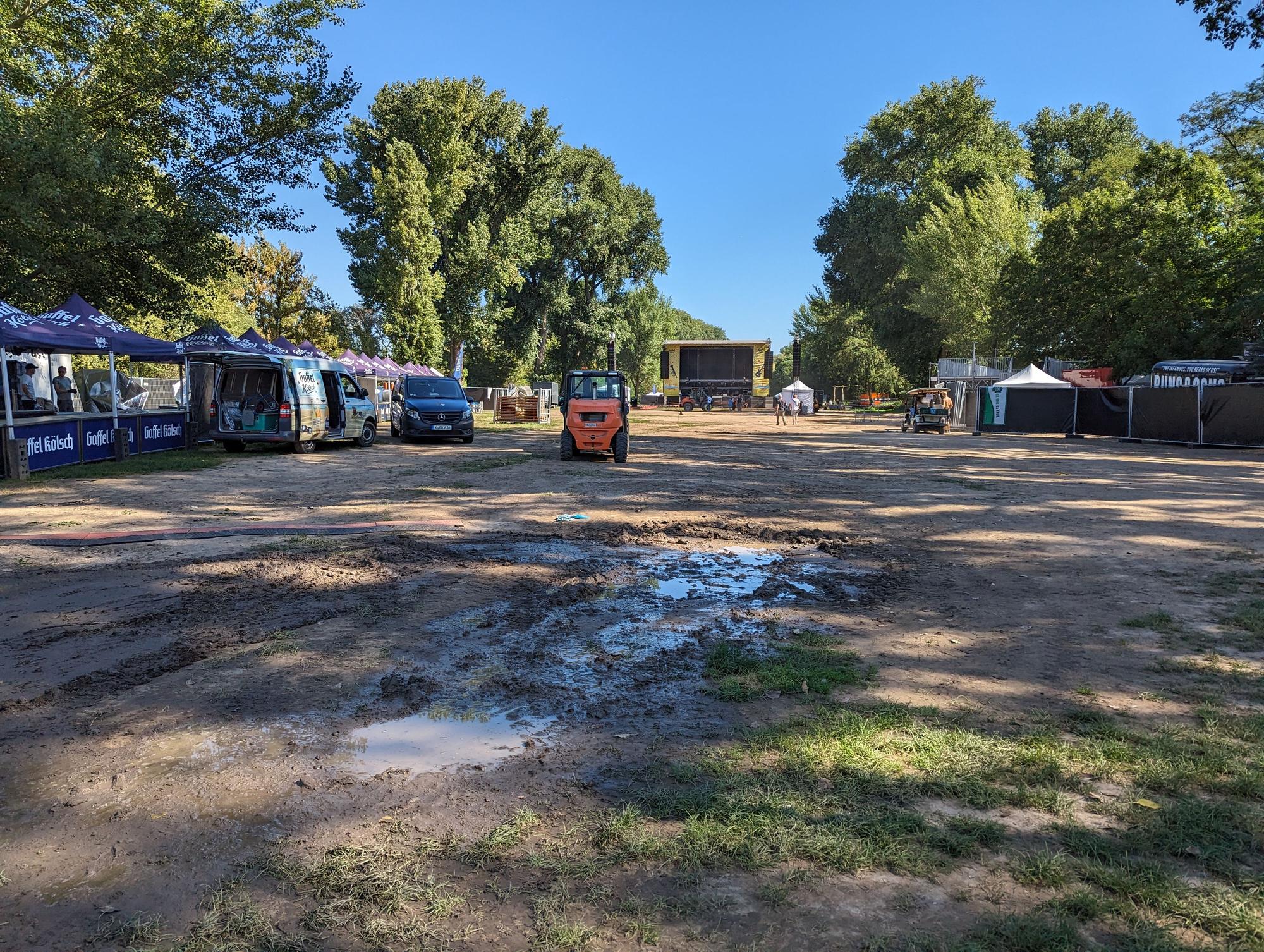 Das leere Festivalgelände