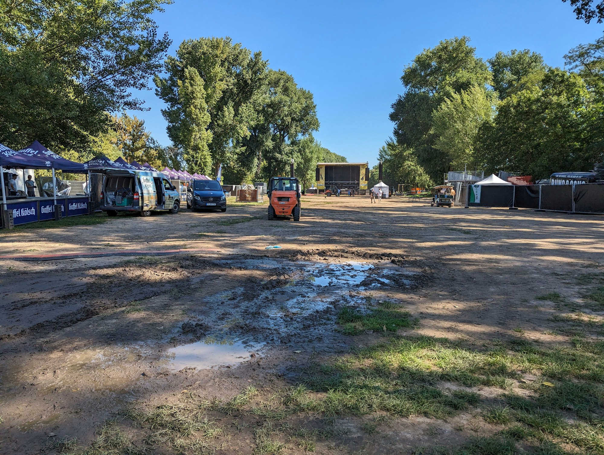 Das leere Festivalgelände