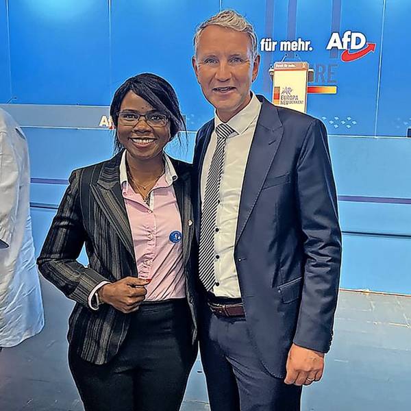 Catherine Schmiedel und der rechtsextreme AfD-Fraktionschef in Thüringen, Björn Höcke.
