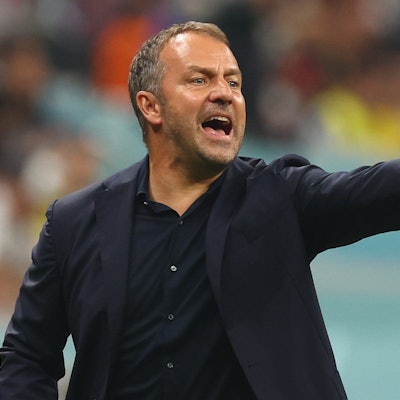 Bundestrainer Hans-Dieter Flick an der Seitenlinie während des letzten Spiels der Nationalmannschaft gegen Costa Rica.