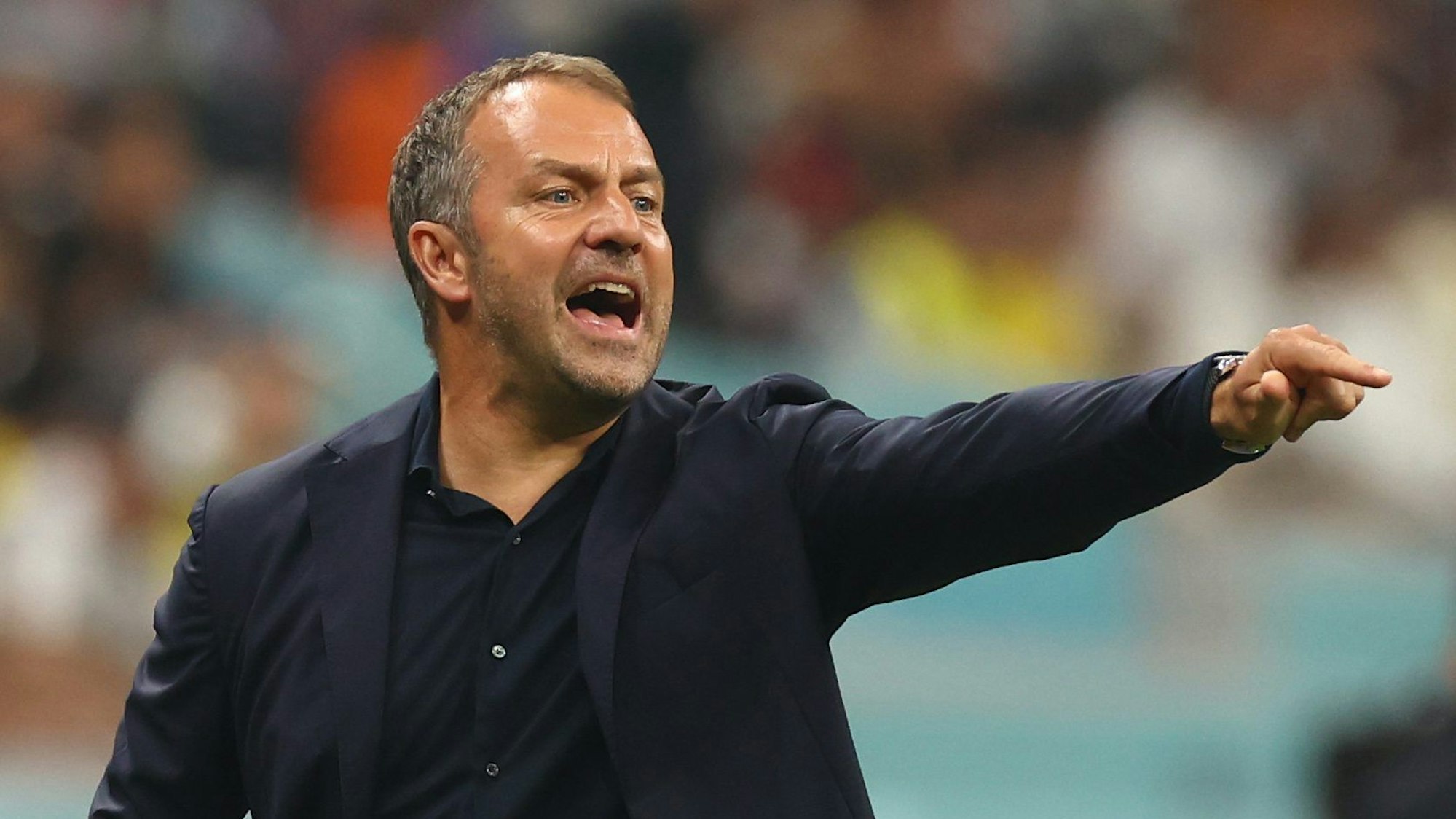 Bundestrainer Hans-Dieter Flick an der Seitenlinie während des letzten Spiels der Nationalmannschaft gegen Costa Rica.