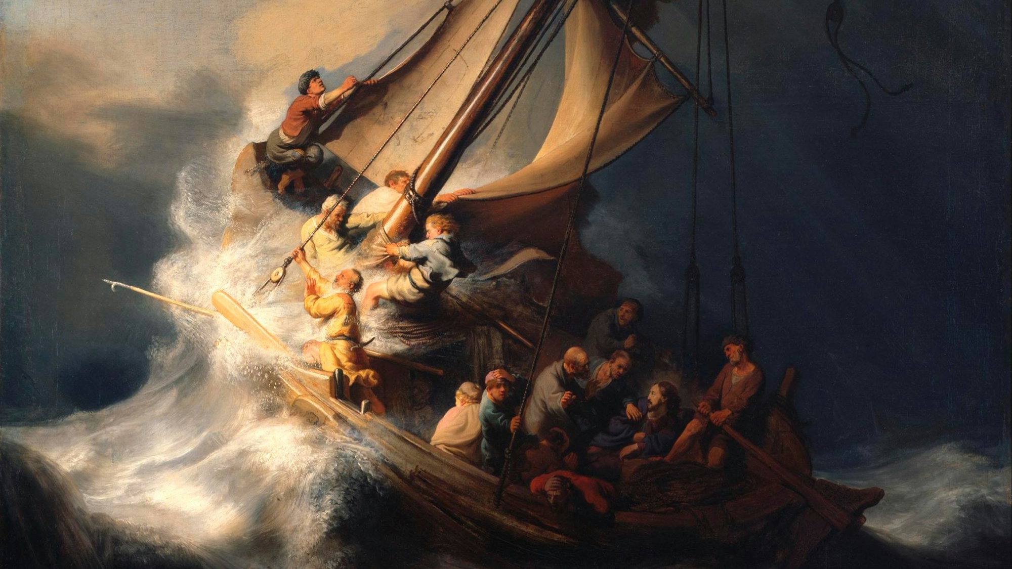 „Christus im Sturm auf dem See Genezareth“ von Rembrandt