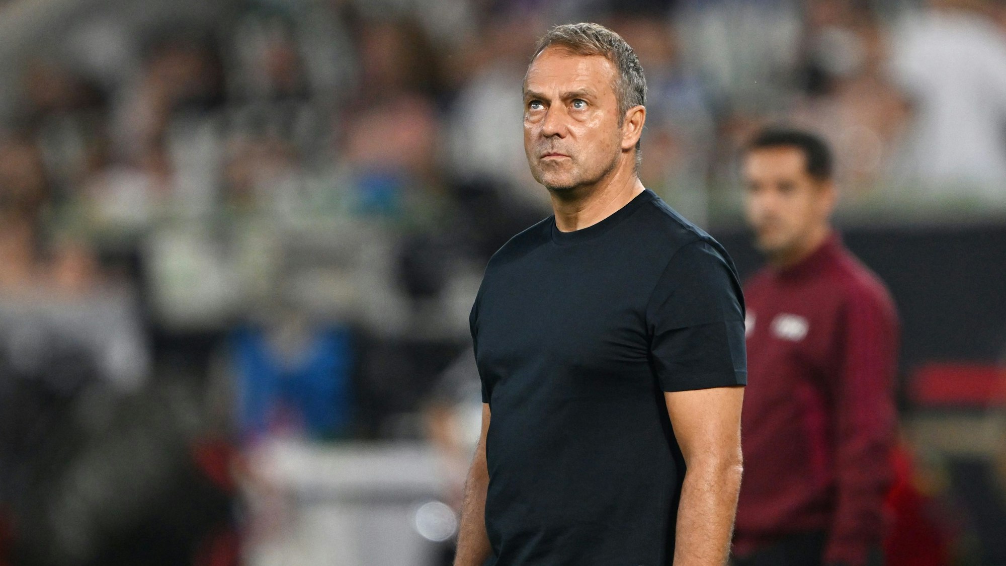 Bundestrainer Hansi Flick beim 1:4 der deutschen Elf gegen Japan in Wolfsburg