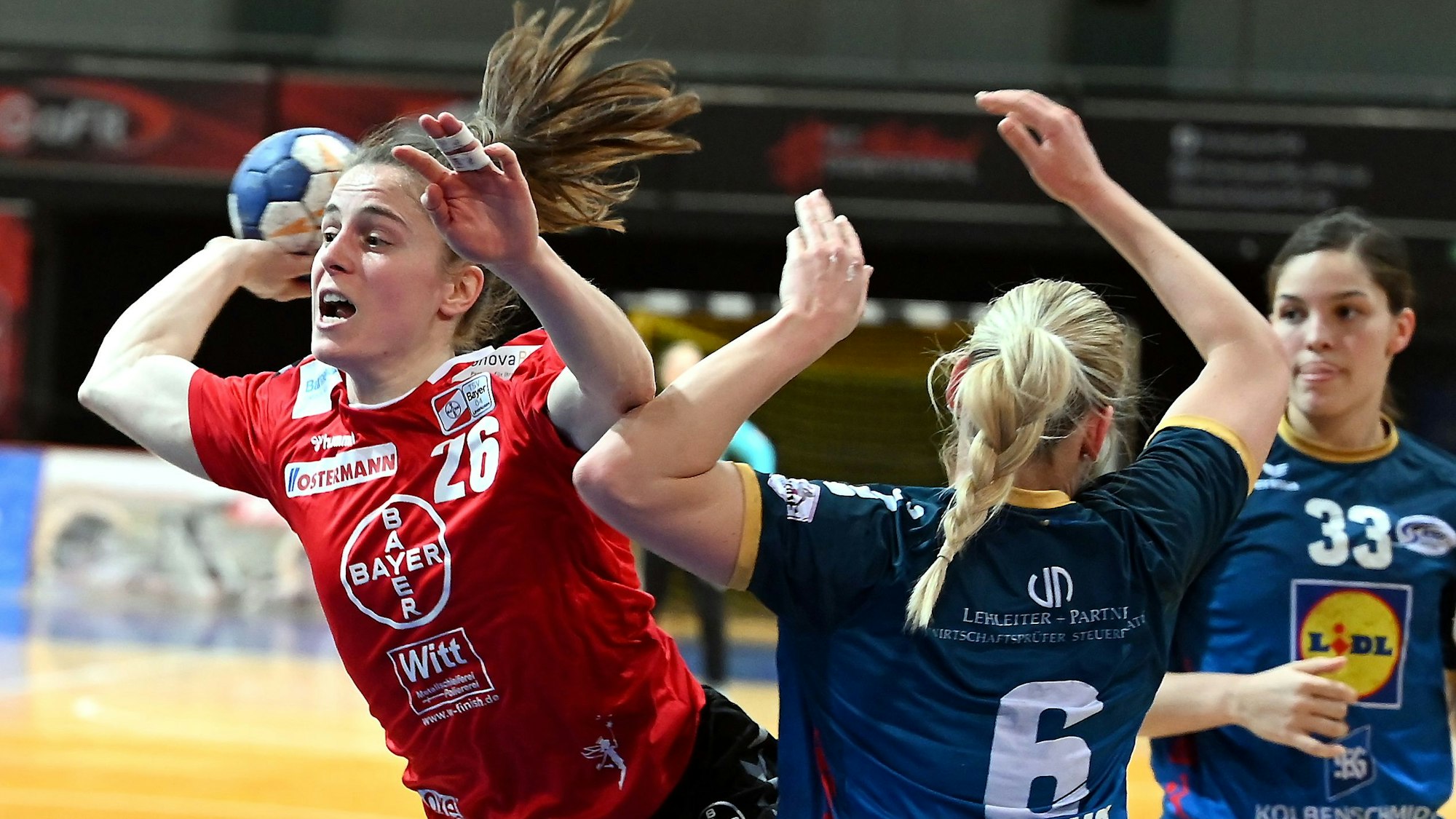 Handball
Frauen
TSV Bayer 04 Leverkusen - Neckarsulm
links: Mariana Lopes (Bayer)
Foto: Uli Herhaus