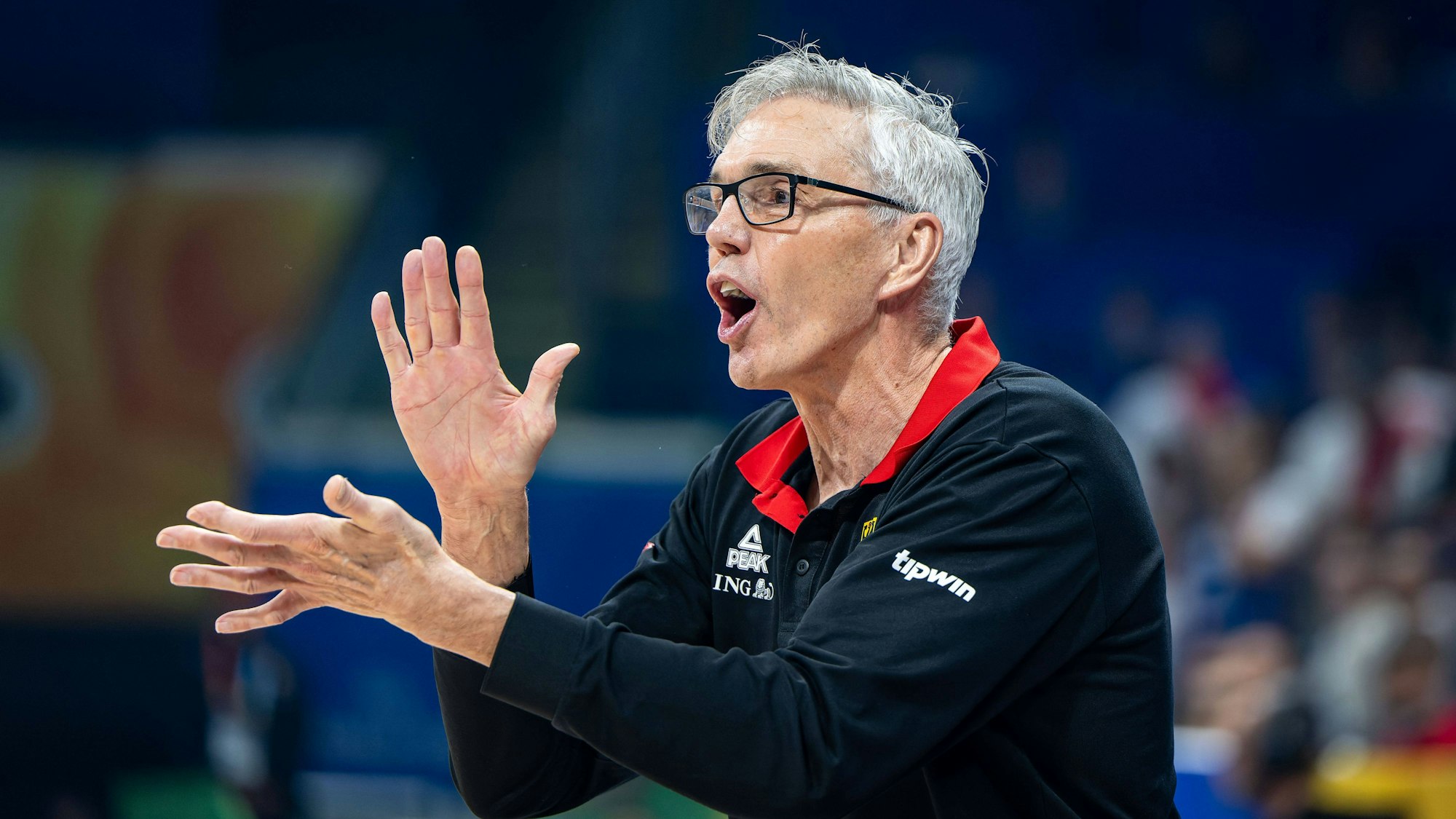 Basketball Manila Pasay 10.09.2023 FIBA Basketball World Cup 2023 Weltmeisterschaft der Männer Finale Deutschland GER - Serbien SRB Gordon Herbert Deutschland, Bundestrainer *** Basketball Manila Pasay 10 09 2023 FIBA Basketball World Cup 2023 Mens World Cup Final Germany GER Serbia SRB Gordon Herbert Germany, national coach