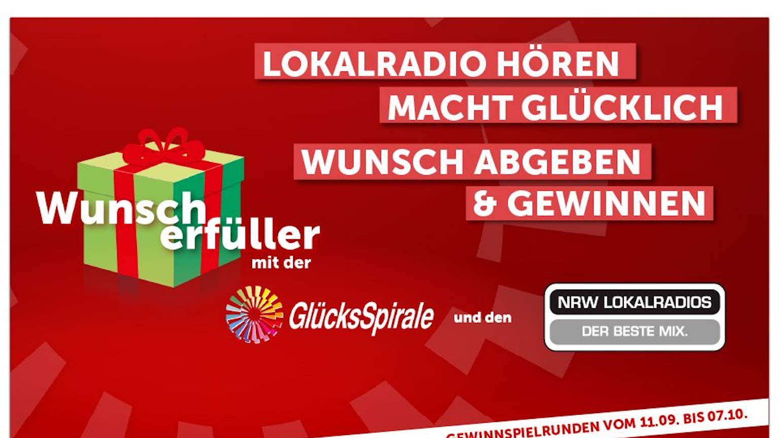 GlücksSpirale und 45 Lokalradios aus NRW Marketingmaterial.