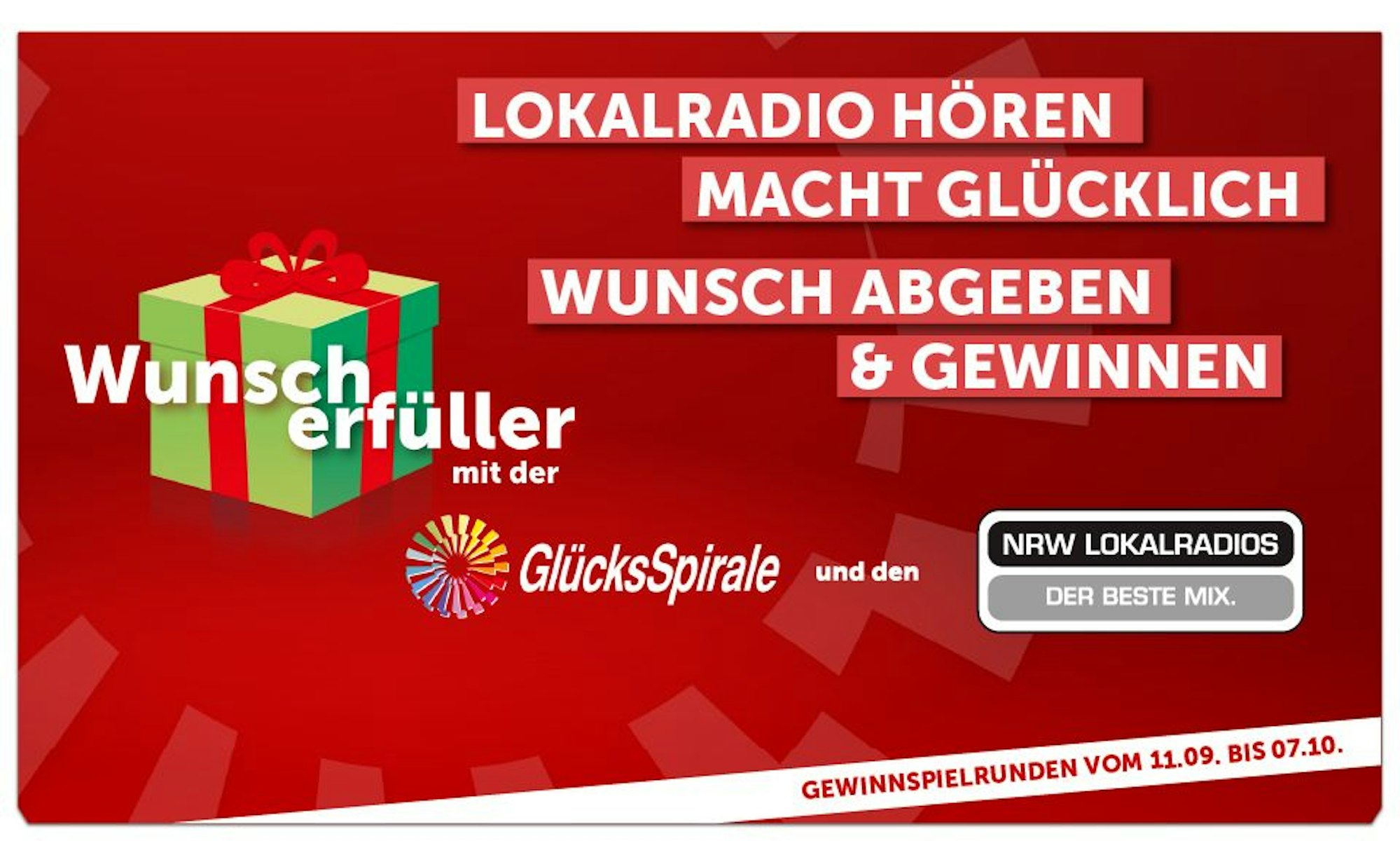 GlücksSpirale und 45 Lokalradios aus NRW Marketingmaterial.