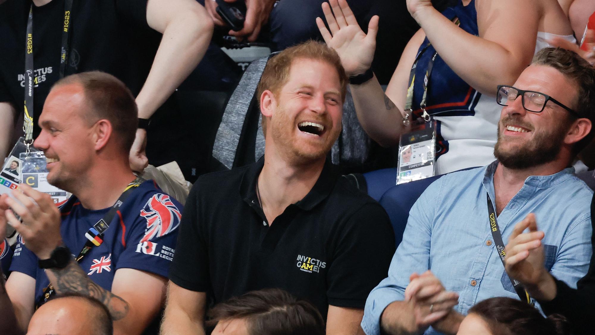 Prinz Harry im Publikum der Invictus Games 2023.