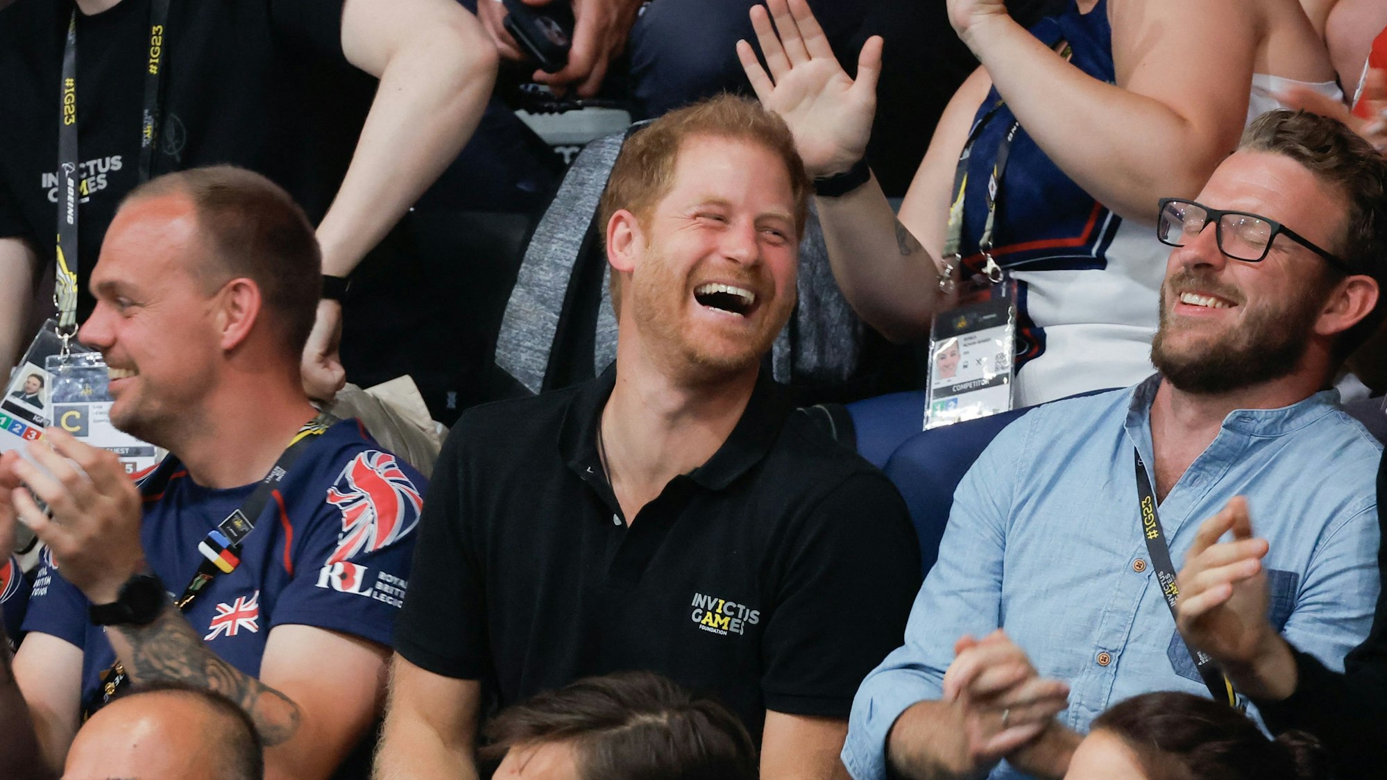 Prinz Harry im Publikum der Invictus Games 2023.