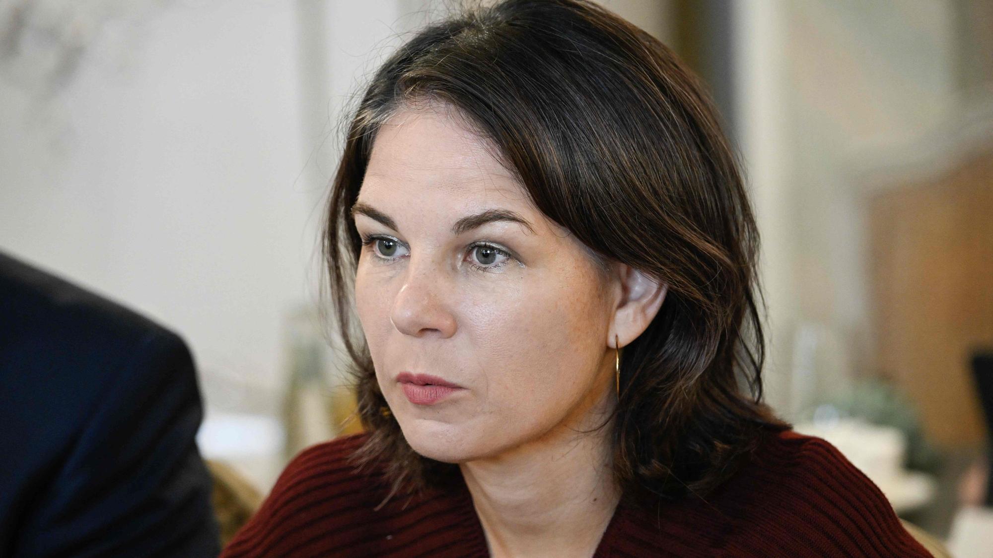 German Foreign Minister Annalena Baerbock attends the second day of a retreat meeting of the German cabinet at Meseberg Palace on August 30, 2023 in Meseberg, north of Berlin, eastern Germany. (Photo by Tobias SCHWARZ / AFP)
