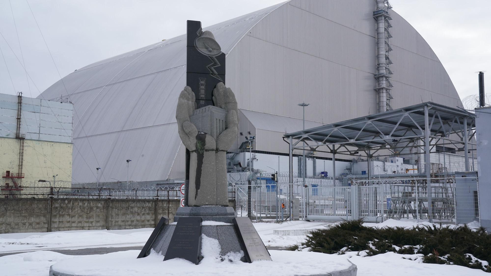 Die Abdeckung des beschädigten Reaktors im Kernkraftwerk Tschernobyl.