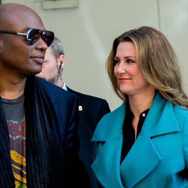 Prinzessin Märtha Louise von Norwegen und ihr neuer Partner, Durek Verrett, Schamane aus den USA, kommen zu einem Fernsehstudio für eine Morgensendung.