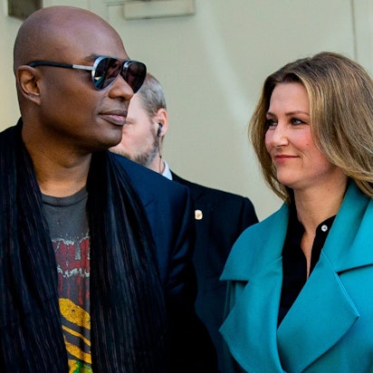 Prinzessin Märtha Louise von Norwegen und ihr neuer Partner Durek Verrett, Schamane aus den USA, kommen für eine Morgenshow in ein Fernsehstudio.