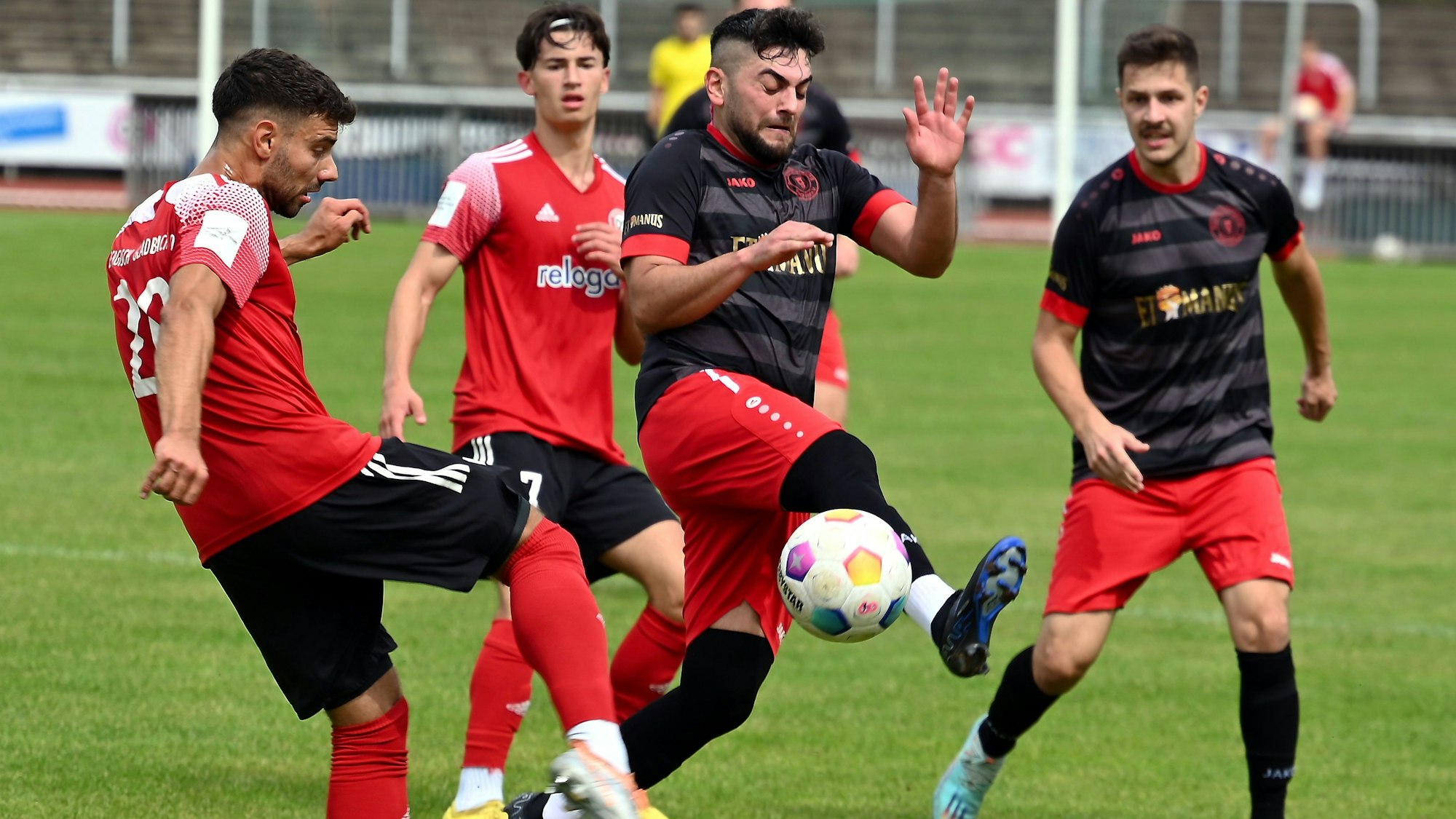 13.08.2023, Fussball-Berg Gladbach 09-SpVg. Porz
mitte: Tugay Düzelten (Porz)
Foto: Uli Herhaus