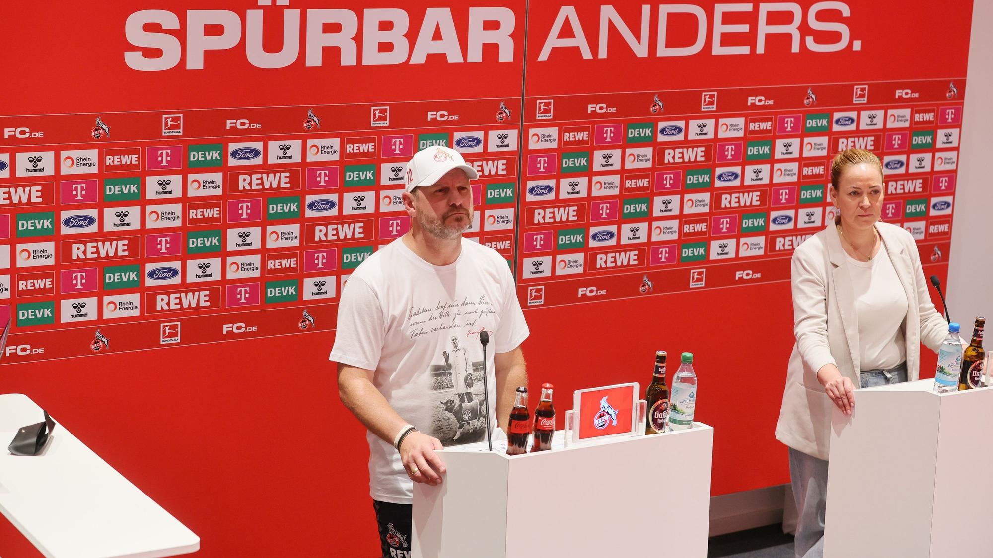 Steffen Baumgart auf der Pressekonfrenz vor dem Spiel gegen Hoffenheim.