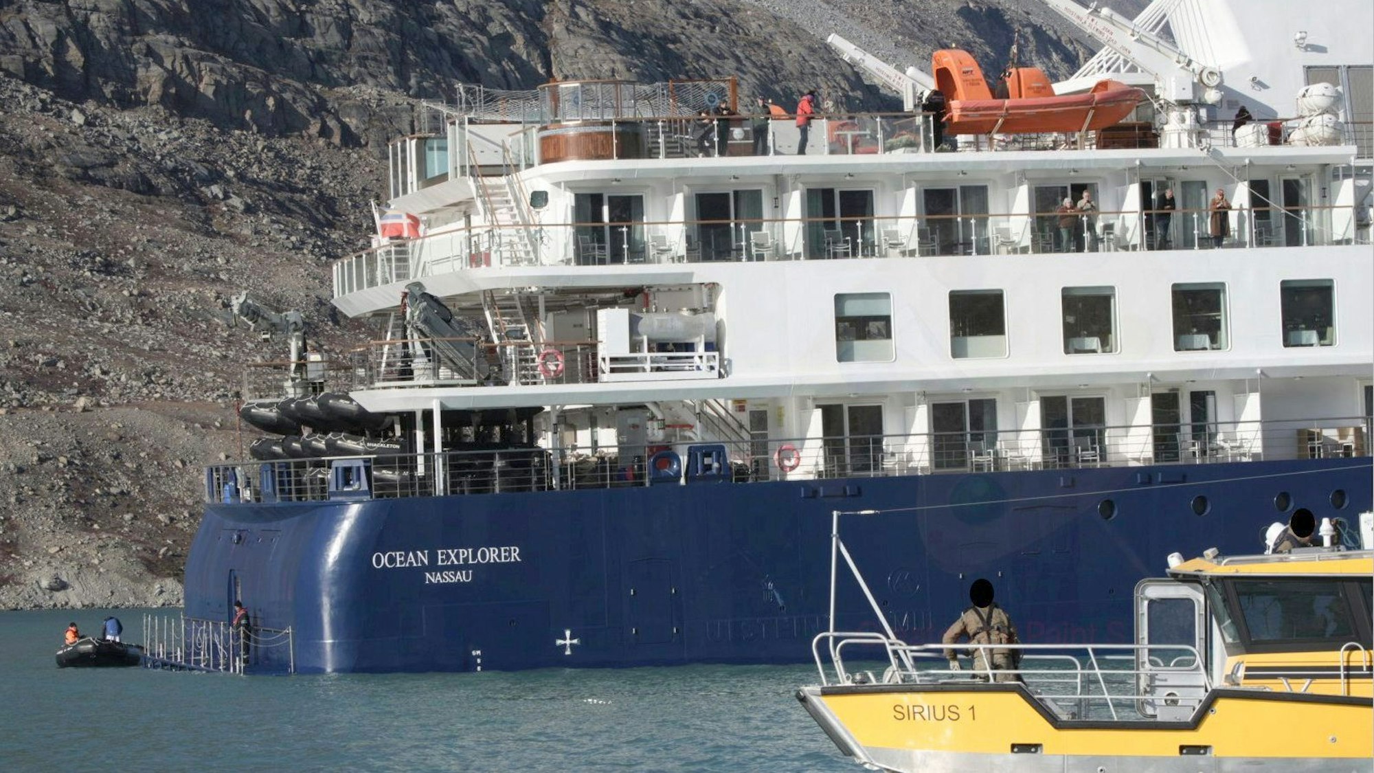 Die „Ocean Explorer“ ist vor Grönland gestrandet.