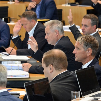 Abstimmung im Thüringer Landtag in Erfurt.