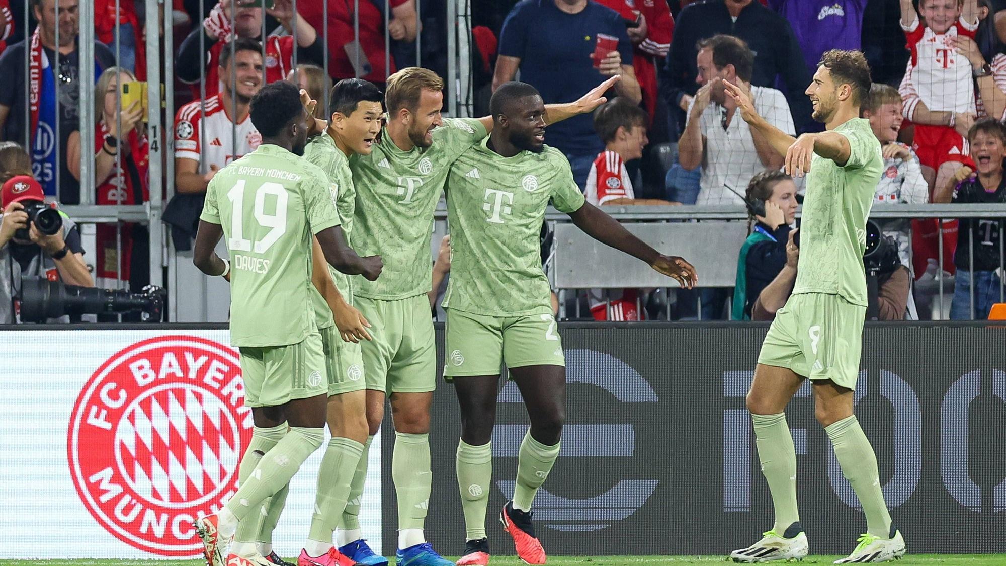 Bayern-Jubel nach dem 1:0 durch Harry Kane.
