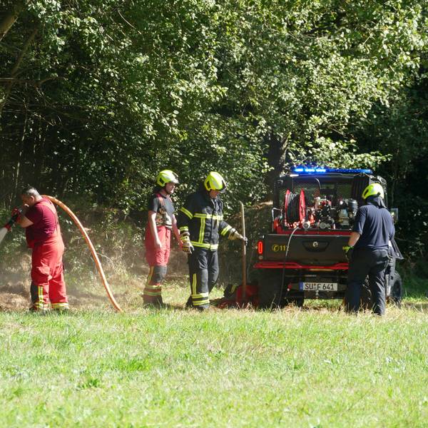 Feuerwehrleute im Einsatz.