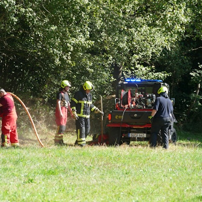 Feuerwehrleute im Einsatz.