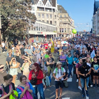 Eine Demonstration von Fridays For Future in Köln.
