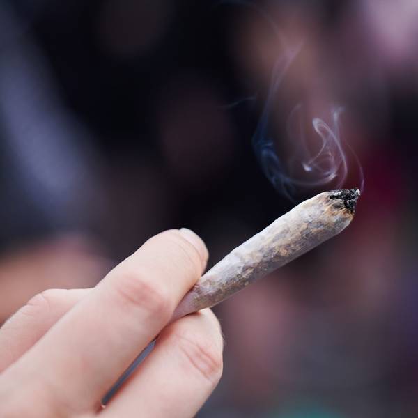 Eine Frau hält einen Joint mit Cannabis in der Hand. In Hamburg werden Stimmen lauter, die die Cannabis-Legalisierung nicht hinnehmen wollen. (Symbolbild)