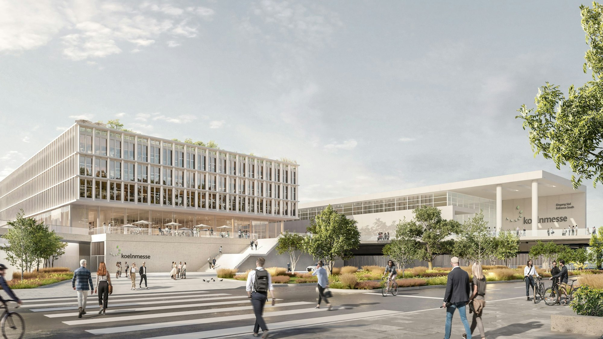 18.09.2023 Visualisierung möglicher Verwaltungsneubau der Messe am Standort der heutigen Halle 3.