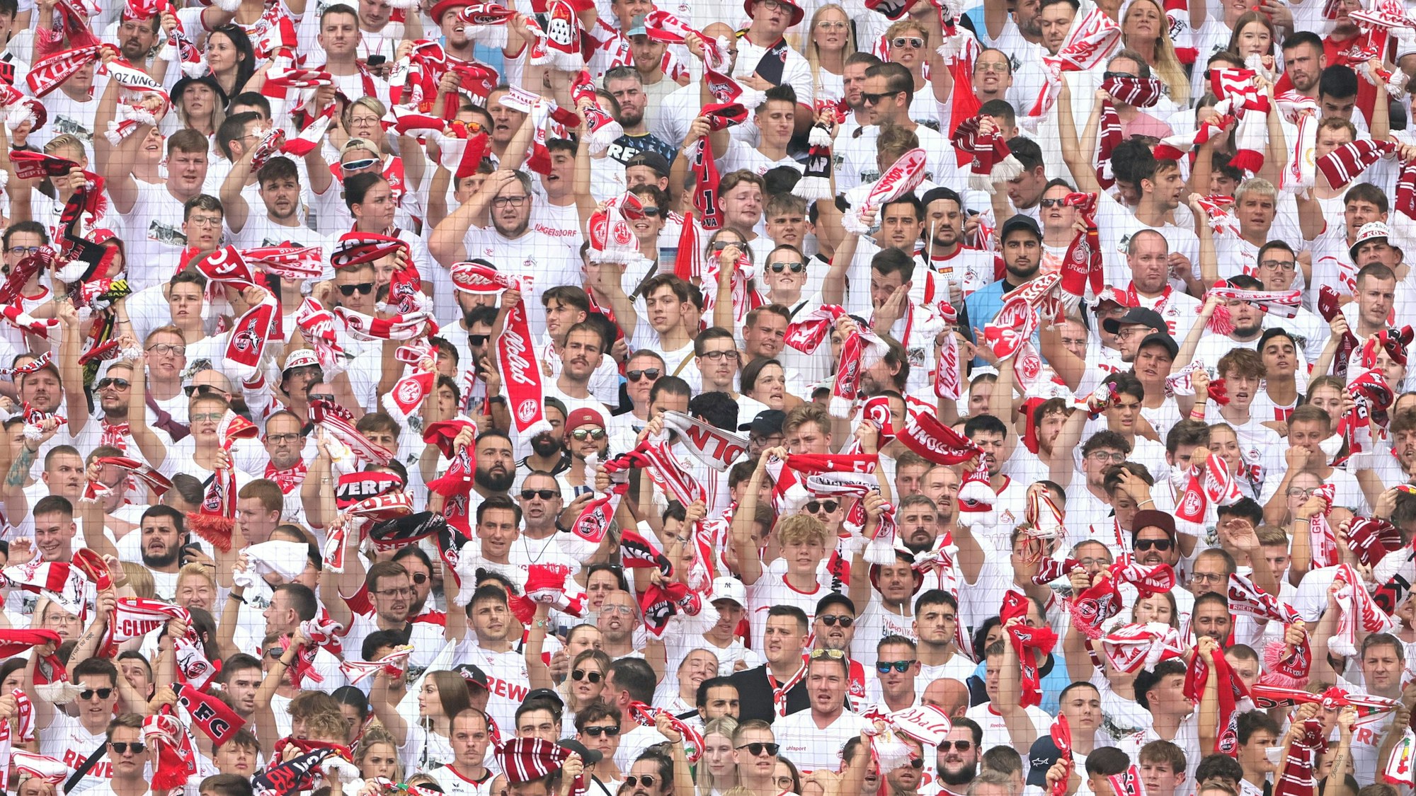 Zahlreiche FC-Fans verfolgten die Partie gegen die TSG Hoffenheim in weißem Outfit.