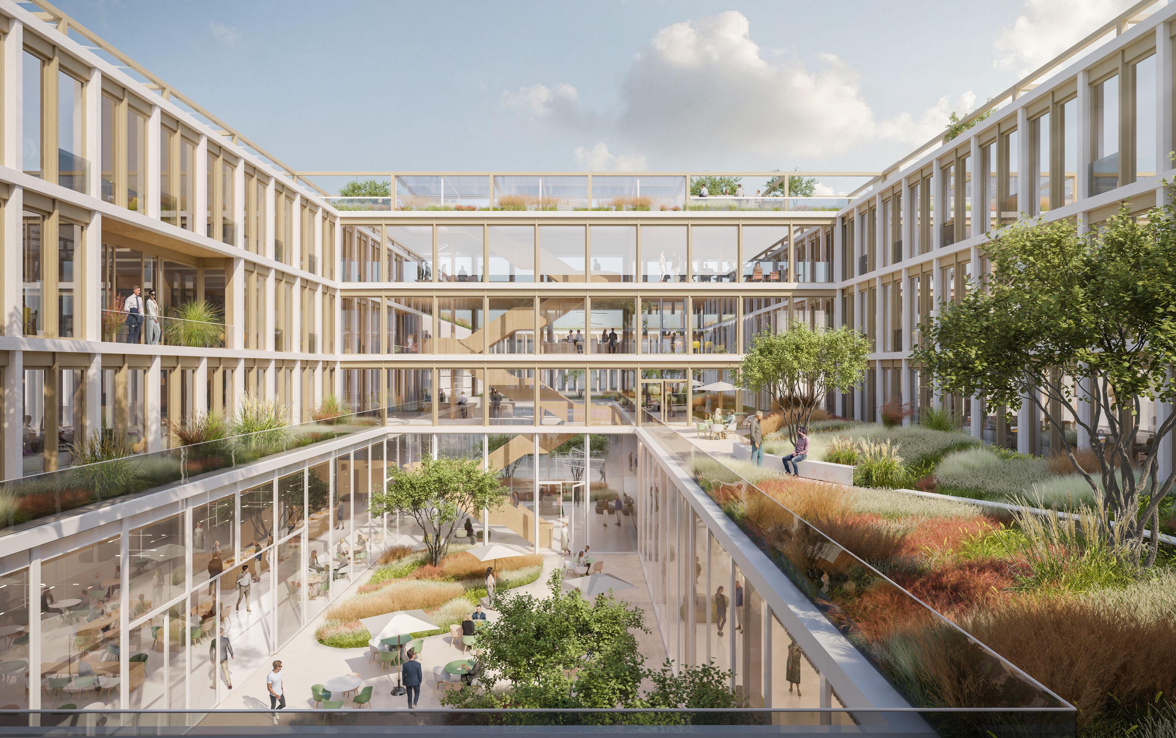 Visualisierung des geplanten Neubaus der Messeverwaltung am Standort der heutigen Halle 3