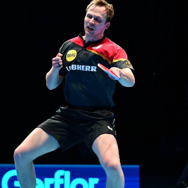 Tischtennisprofi Benedikt Duda in einer Spielsitiation.