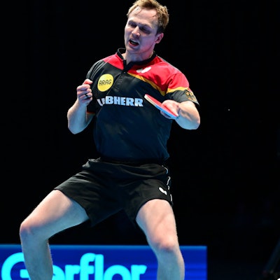 Tischtennisprofi Benedikt Duda in einer Spielsitiation.