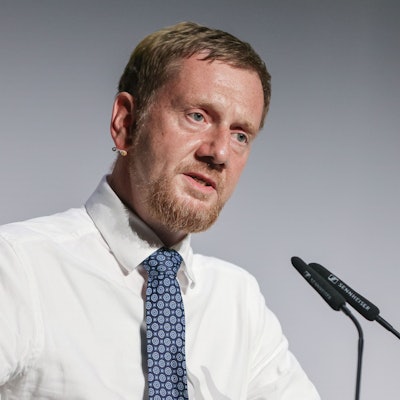 Michael Kretschmer spricht auf dem Ostdeutschen Energieforum.