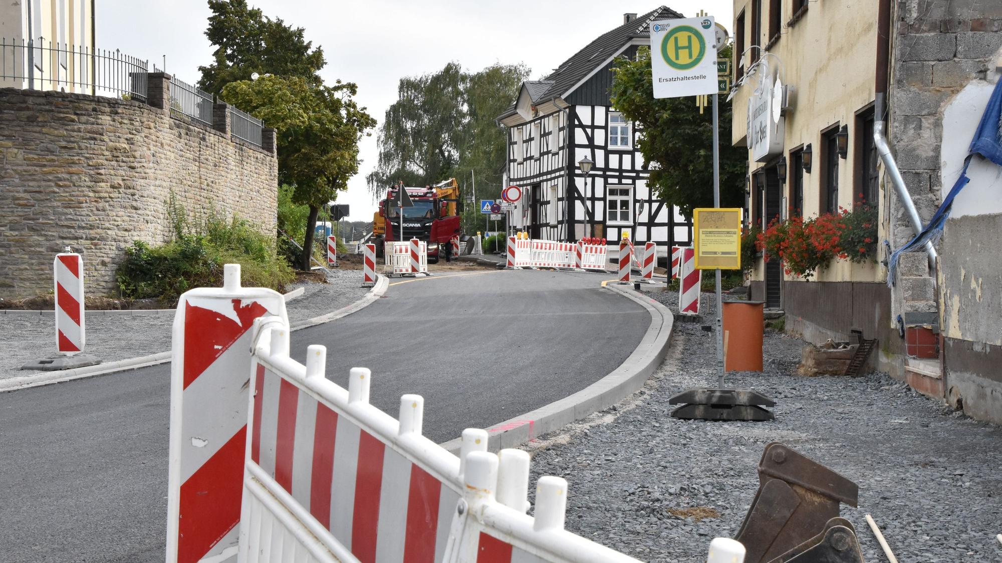 Sanierung der Hauptstraße in Winterscheid.