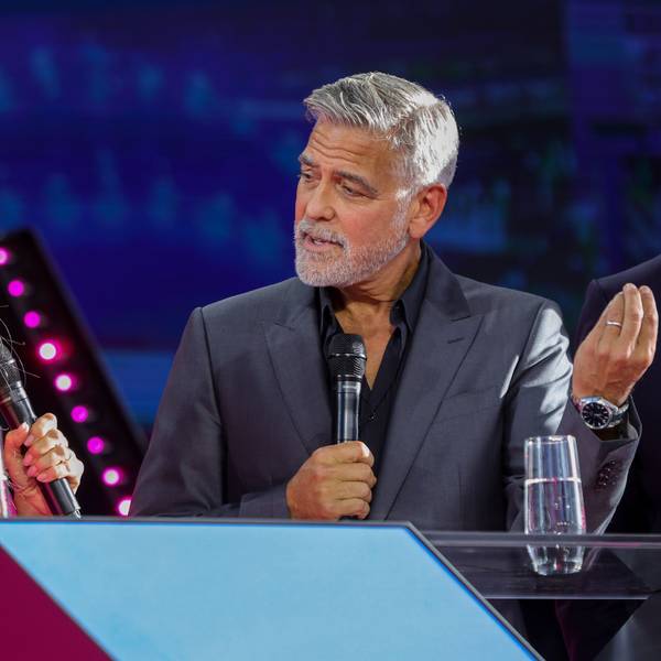 George Clooney und Barbara Schöneberger.