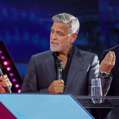 George Clooney und Barbara Schöneberger.