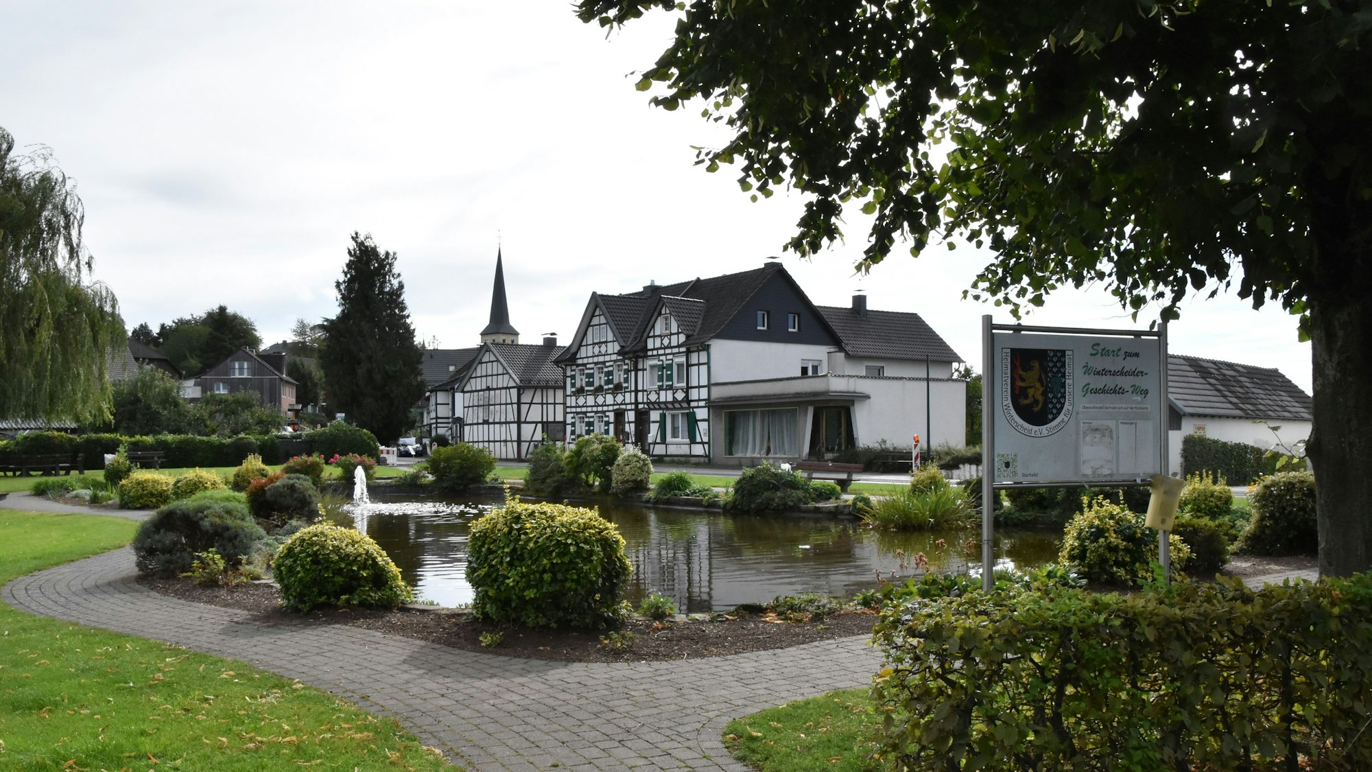Der Dorfplatz in Ruppichteroth.