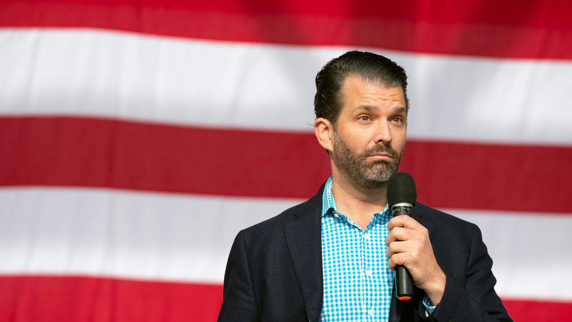 Der X-Account von Donald Trump Jr. wurde zwischenzeitlich von Hackern übernommen. (Archivbild)